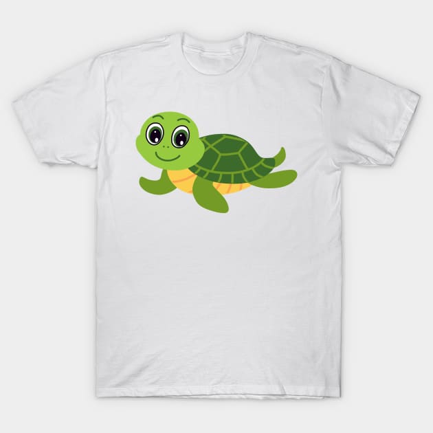 Green Turtle T-Shirt by thewishdesigns